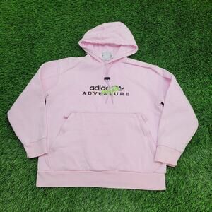 ADIDAS Adventure Hoodie Womens XL 23x25 Chameleon Crop Pink